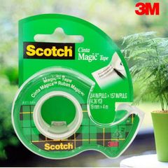 Băng dính kì diệu 3M Scocth Magic Tape, trong suốt bám dính, nhiều kích cỡ - Có máy cắt | Xuất xứ Mỹ