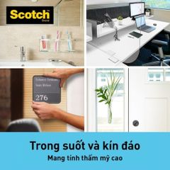 Băng dính hai mặt chịu lực trong suốt 3M Scotch 410-S19, 19mm x 1.5m, chịu trọng tải 3,3kg (1 cuộn)