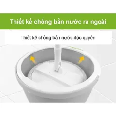 Bộ lau nhà 360 độ thế hệ mới 3M Scotch-Brite T6 PD-18 - Màu xám | Bền, nhẹ, tích hợp giặt và vắt