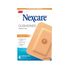 Hộp 4 miếng gạc vô trùng chống thấm nước Nexcare 3M AWP34, 7,6 x 10,1cm, sản xuất tại Mỹ