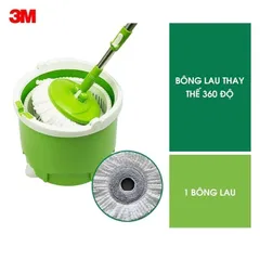 Combo 2 bộ lau nhà 3M Scotch Brite T6 PD-18, màu xám, gọn, nhẹ -  tích hợp giặt vắt | Thương hiệu Mỹ