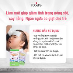 Miếng Dán Hạ Sốt Fobaby Fobe Cho Trẻ Sơ Sinh Từ 0-2 Tháng Tuổi - Hộp 4-8 Miếng