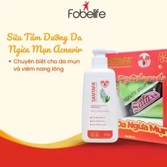 (Tặng Khăn Tắm) Sữa Tắm Mụn Acniver Fobe Giảm Mụn Lưng, Nang Lông N1 chai 210ml