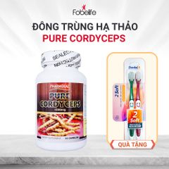 (Mỹ) Viên Uống Đông Trùng Pure Cordyceps Fobe Giúp Tăng Cường Đề Kháng, Cơ Thể Khoẻ Mạnh NN - Hộp 60v