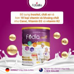 Sữa Bột Cho Người Tiểu Đường FodiaMilk Fobe Giúp Ổn Định Đường Huyết, Hương Vani N1