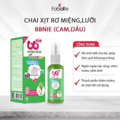 Chai Xịt BBNIE Fobe Rơ Lưỡi,Miệng Giúp Làm Sạch Khoang Miệng Phòng Tránh Các Bệnh Răng Miệng Cho Trẻ N1 Chai 40ml 764530