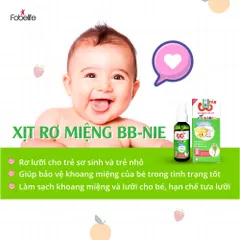 Chai Xịt BBNIE Fobe Rơ Lưỡi,Miệng Giúp Làm Sạch Khoang Miệng Phòng Tránh Các Bệnh Răng Miệng Cho Trẻ N1 Chai 40ml 764530