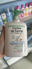 Gel Tắm Gội Cho Bé Corine De Farme 500ml - Sữa Tắm , Dành Cho Da Nhạy Cảm, Xuất Xứ Pháp, Chống Dị Ứng