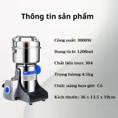 [Hàng Trưng Bày] Máy xay bột khô Seka công suất 3000W đa năng xay bột mịn ngũ cốc hạt khô 764625