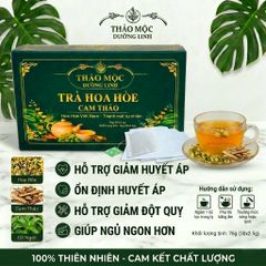Trà Hoa Hòe Cam Thảo Túi Lọc Cao Cấp Hỗ Trợ Thanh Nhiệt, Ngủ Ngon [Hộp 30 Gói]