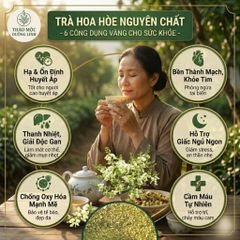 (Hàng Vip) Trà Hoa Hòe Nguyên Chất Thảo Mộc Dưỡng Linh [HỘP 500Gram] - Hỗ Trợ Ngủ Ngon