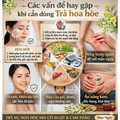 Trà Hoa Hòe Cam Thảo Túi Lọc Cao Cấp Hỗ Trợ Thanh Nhiệt, Ngủ Ngon [Hộp 30 Gói]