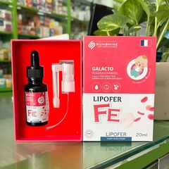 Sắt hữu cơ nhỏ giọt và xịt LIPOFER FE - Nhập khẩu Pháp, không táo bón