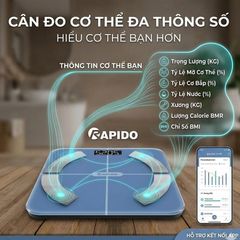 Cân sức khỏe phân tích 20 chỉ số Rapido RSB07-S