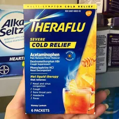 Hỗ trợ cảm và ho Theraflu Daytime Severe Cold Relief Honey Lemon 6 gói