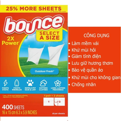 Giấy thơm quần áo bounce chính hãng của Mỹ