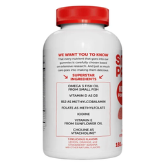 Kẹo Dẻo Vitamin & Omega 3 Smarty Pants Kids 180 Viên - Bổ Sung Dinh Dưỡng Cho Trẻ Em - Nguyên Chất Từ Mỹ, Hương Vị Trái Cây Thơm Ngon 764755