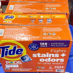 Viên giặt quần áo Tide Pods dành cho máy giặt Thùng 4 bịch x39 viên 156v