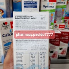 ✅[CHÍNH HÃNG, CHO KIỂM HÀNG]  Siro omega 3 cho bé DOPPEL Kinder Omega-3 Syrup hỗ trợ phát triển não bộ và thị lực cho bé 764894