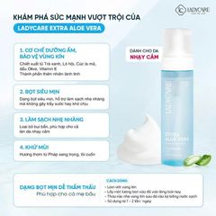 ✅[CHÍNH HÃNG, CHO KIỂM HÀNG] Dung dịch vệ sinh dạng bọt Ladycare Extra Aloe Vera 190ML (dành cho da nhạy cảm) 764906