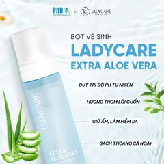 ✅[CHÍNH HÃNG, CHO KIỂM HÀNG] Dung dịch vệ sinh dạng bọt Ladycare Extra Aloe Vera 190ML (dành cho da nhạy cảm) 764906