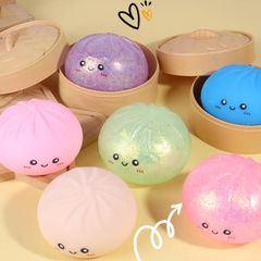 [Đại sỉ Squishy] đồ chơi nhựa silicon mềm dẻo - Bánh bao dạ quang size to