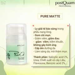 Kem dưỡng PostQuam Pure Matte (Q13) giảm viêm sưng, thâm cho da mụn nặng 50ml [hàng nhập khẩu]