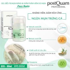 Kem dưỡng PostQuam Pure Matte (Q13) giảm viêm sưng, thâm cho da mụn nặng 50ml [hàng nhập khẩu]