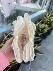 Kẹp tóc vải voal hình nơ phong cách tiểu thư sang chảnh