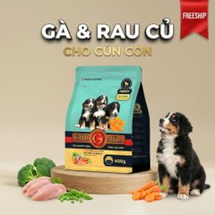 Hạt cho chó con Chogaka Vị Gà, Trứng & Rau Củ (Túi 400g)