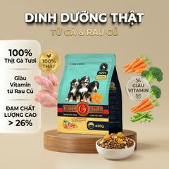 Hạt cho chó con Chogaka Vị Gà, Trứng & Rau Củ (Túi 400g)