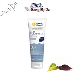 Kem Chống Nắng Dưỡng Ẩm & Chống Nước Dành Cho Da Mặt Cancer Council SPF50+ UVA-UVB 75ml
