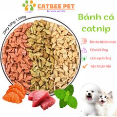 [250g,500g,1000g] Bánh Cá Catnip cho mèo giúp tiêu búi lông,sạch răng miệng,hỗ trợ tiêu hoá,giảm căng thẳng