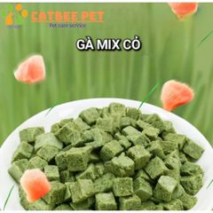 Gà viên mix cỏ mèo loại 1 hỗ trợ tiêu búi lông,giảm stress, bổ sung dinh dưỡng cho mèo