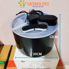 Máy Lọc Nước Pet Water Tự Động Cho Chó Mèo Kèm Lõi Lọc Than Hoạt Tính An Toàn, Dung Tích 2L