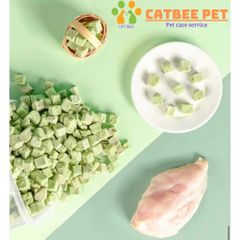 Gà viên mix cỏ mèo loại 1 hỗ trợ tiêu búi lông,giảm stress, bổ sung dinh dưỡng cho mèo