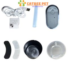 Máy Lọc Nước Pet Water Tự Động Cho Chó Mèo Kèm Lõi Lọc Than Hoạt Tính An Toàn, Dung Tích 2L
