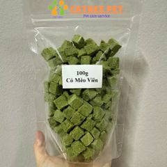 Gà viên mix cỏ mèo loại 1 hỗ trợ tiêu búi lông,giảm stress, bổ sung dinh dưỡng cho mèo