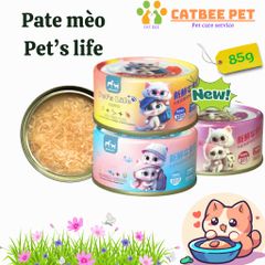 [Combo 4,10,20 Lon] Pate Cho Mèo Pet's Life Dạng Soup Sợi Gà Lon 85g Dinh Dưỡng, Tiện Lợi