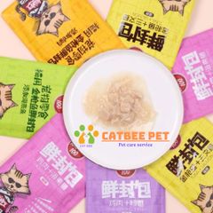 Pate Wanpy Happy 100 Gói 70g Cho Mèo, Thức Ăn Cho Mèo Dạng Súp Đủ Vị Thơm Ngon, Bổ Dưỡng