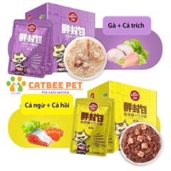 Pate Wanpy Happy 100 Gói 70g Cho Mèo, Thức Ăn Cho Mèo Dạng Súp Đủ Vị Thơm Ngon, Bổ Dưỡng