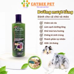 Sữa tắm cho chó mèo olive - Loại bỏ ve rận,chống rụng lông,khử mùi hôi, bổ sung tinh chất - 450ml