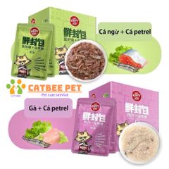 Pate Wanpy Happy 100 Gói 70g Cho Mèo, Thức Ăn Cho Mèo Dạng Súp Đủ Vị Thơm Ngon, Bổ Dưỡng