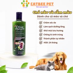Sữa tắm cho chó mèo olive - Loại bỏ ve rận,chống rụng lông,khử mùi hôi, bổ sung tinh chất - 450ml