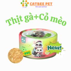 [Combo 4,10,20 Lon] Pate Cho Mèo Pet's Life Dạng Soup Sợi Gà Lon 85g Dinh Dưỡng, Tiện Lợi