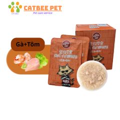 Pate Wanpy Happy 100 Gói 70g Cho Mèo, Thức Ăn Cho Mèo Dạng Súp Đủ Vị Thơm Ngon, Bổ Dưỡng