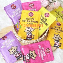 Pate Wanpy Happy 100 Gói 70g Cho Mèo, Thức Ăn Cho Mèo Dạng Súp Đủ Vị Thơm Ngon, Bổ Dưỡng