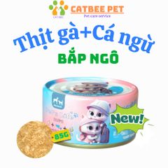 [Combo 4,10,20 Lon] Pate Cho Mèo Pet's Life Dạng Soup Sợi Gà Lon 85g Dinh Dưỡng, Tiện Lợi
