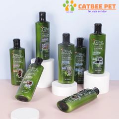 Sữa tắm cho chó mèo olive - Loại bỏ ve rận,chống rụng lông,khử mùi hôi, bổ sung tinh chất - 450ml