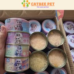 [Combo 4,10,20 Lon] Pate Cho Mèo Pet's Life Dạng Soup Sợi Gà Lon 85g Dinh Dưỡng, Tiện Lợi